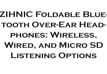 ZIHNIC Foldable Bluetooth Over-Ear Headphones: Wireless, Wired, and Micro SD Listening Options