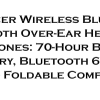 Acer Wireless Bluetooth Over-Ear Headphones: 70-Hour Battery, Bluetooth 6.0, and Foldable Comfort