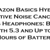 Amazon Basics Hybrid Active Noise Cancelling Headphones: Bluetooth 5.3 and Up to 45 Hours of Battery