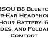 RORSOU B8 Bluetooth Over-Ear Headphones: 50-Hour Battery, 6 EQ Modes, and Foldable Comfort